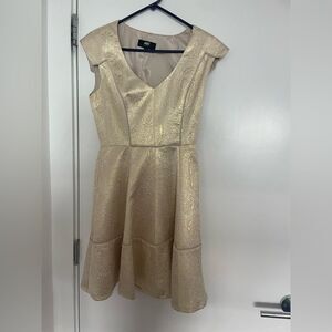 ABS Allen Schwartz Gold Dress Ellen Degeneres Show Memorabilia  size 4